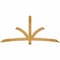 Ekena Millwork Davenport Rough Sawn Timber Gable Bracket, Western Red Cedar, 84"W x 38"H x 2"D x 4"F, 11/12 Pitch GBW084X38X0204DAV00RWR - alternate 1